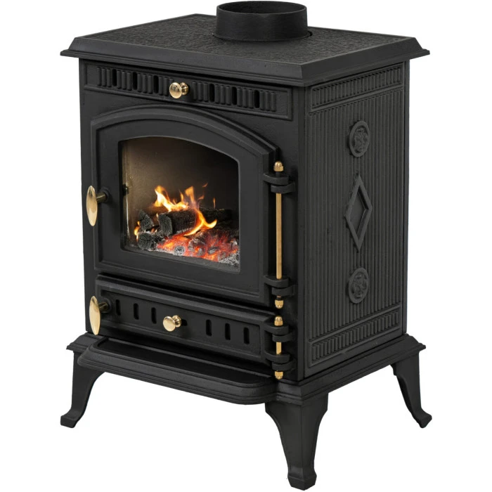 Дров'яна піч-камін чавунна Thunder Mitra 7кВт