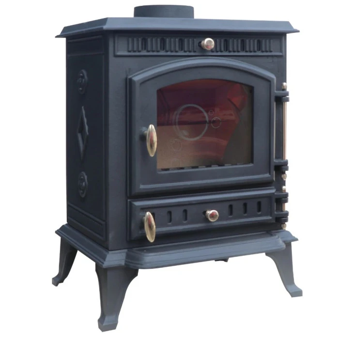 Дров'яна піч-камін чавунна Thunder Mitra 7кВт