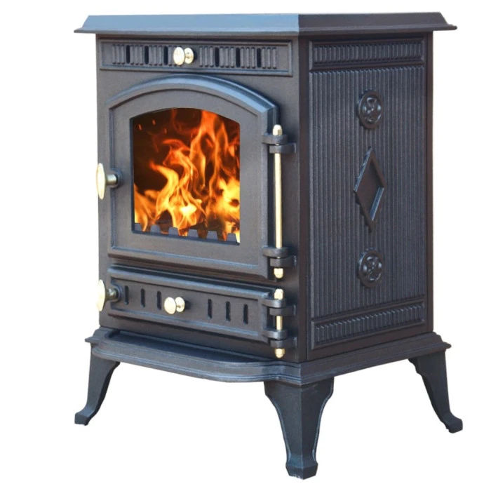 Дров'яна піч-камін чавунна Thunder Mitra 7кВт
