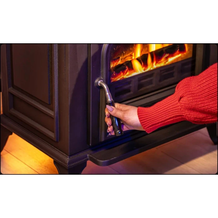 Дров'яна піч-камін чавунна Thunder Mitra 7кВт