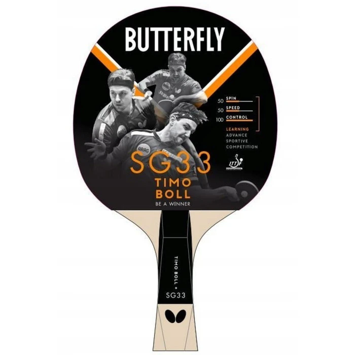 Ракетка для настольного тенниса BUTTERFLY Timo Boll SG33, черно-красная.
