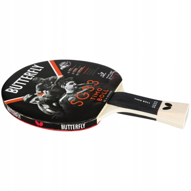 Ракетка для настольного тенниса BUTTERFLY Timo Boll SG33, черно-красная.