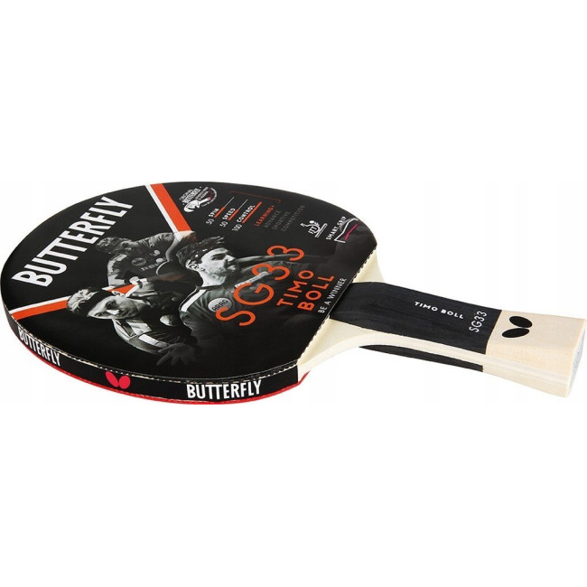 Ракетка для настольного тенниса BUTTERFLY Timo Boll SG33, черно-красная.