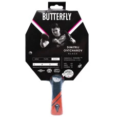 Ракетка для настольного тенниса BUTTERFLY DIMITRIJ OVTCHAROV BLACK, черно-красная