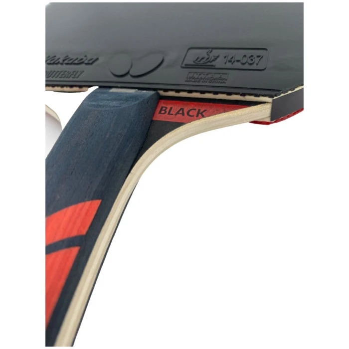 Ракетка для настольного тенниса BUTTERFLY DIMITRIJ OVTCHAROV BLACK, черно-красная