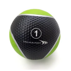 Медицинский мяч YakimaSport 1 кг, черно-зеленый