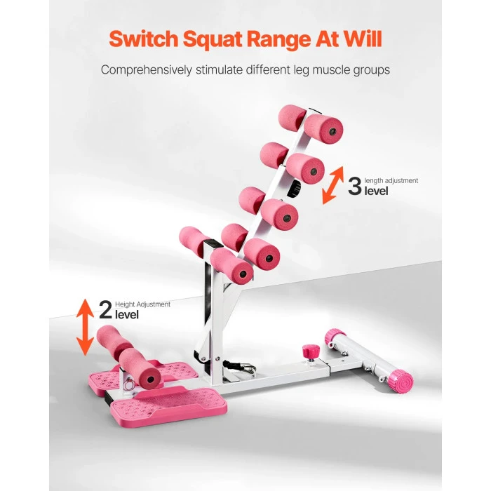 Тренажер для приседания VEVOR, розовый
