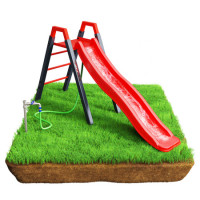 Детская горка K-Sport KSOZ013S модульная – красно-черная