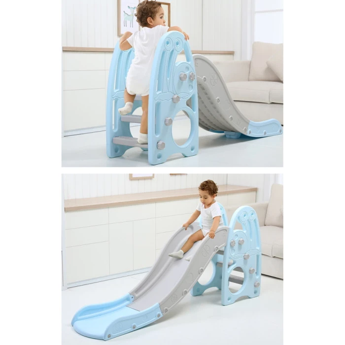 Детская горка inSPORTline Caracoli, 175 х 40 х 85 см - сине-серая