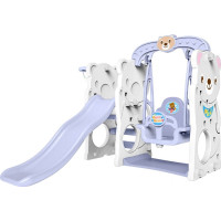 Дитяча гірка 3в1 Ramiz, 131 x 160 x 126 см - фіолетово-біла