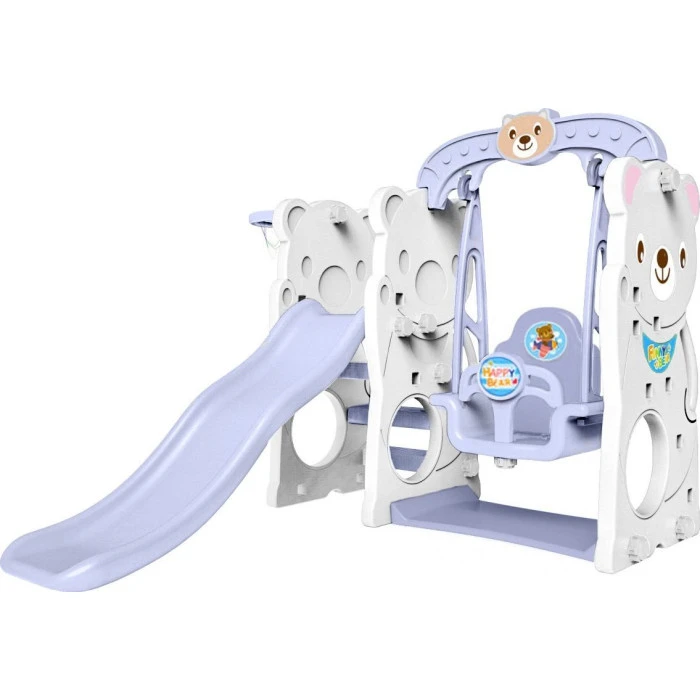 Детская горка 3в1 Ramiz, 131 x 160 x 126 см – фиолетово-белая.