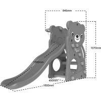 Дитяча гірка 3в1 Ramiz, 131 x 160 x 126 см - фіолетово-біла