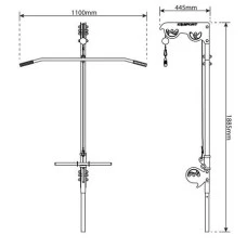 Приставка тяга верхняя/нижняя для скамьи K-Sport KSSL016