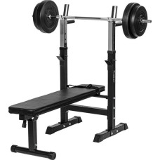 Скамейка Movit Fitness + набор гантелей 30 кг.