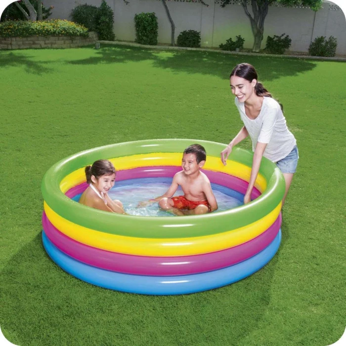 Басейн надувний дитячий Веселка Bestway 51117 157x46 см