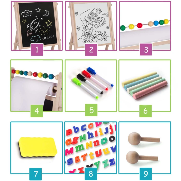 Меловая доска магнитная поворотная Ricokids