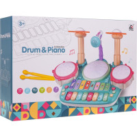 Детский музыкальный комплект Барабаны + Синтезатор ZMU.CY-7059B