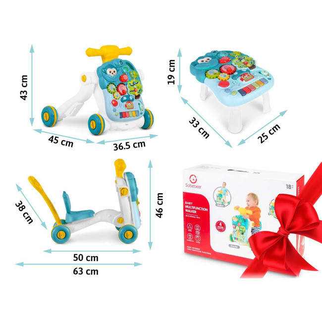 Каталка 4-в-1 интерактивная Ricokids зеленая