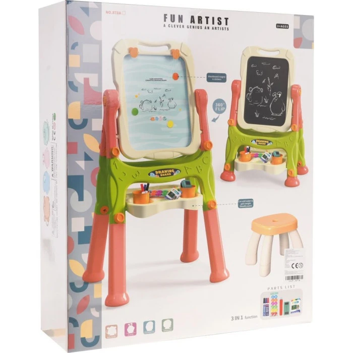 Магнитно-меловая доска 2в1 для детей 3+