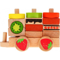 Дерев'яний паровозик з сортерами для дітей 3+