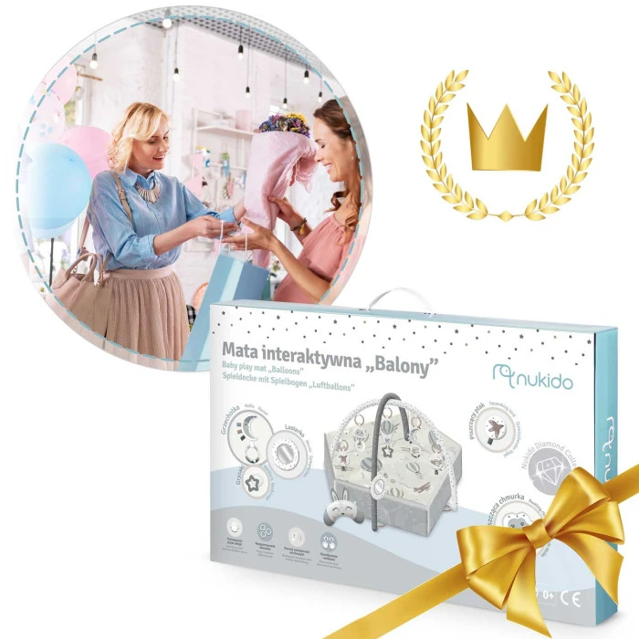 Развивающий коврик 100 х 100 см. Воздушные шары Nukido