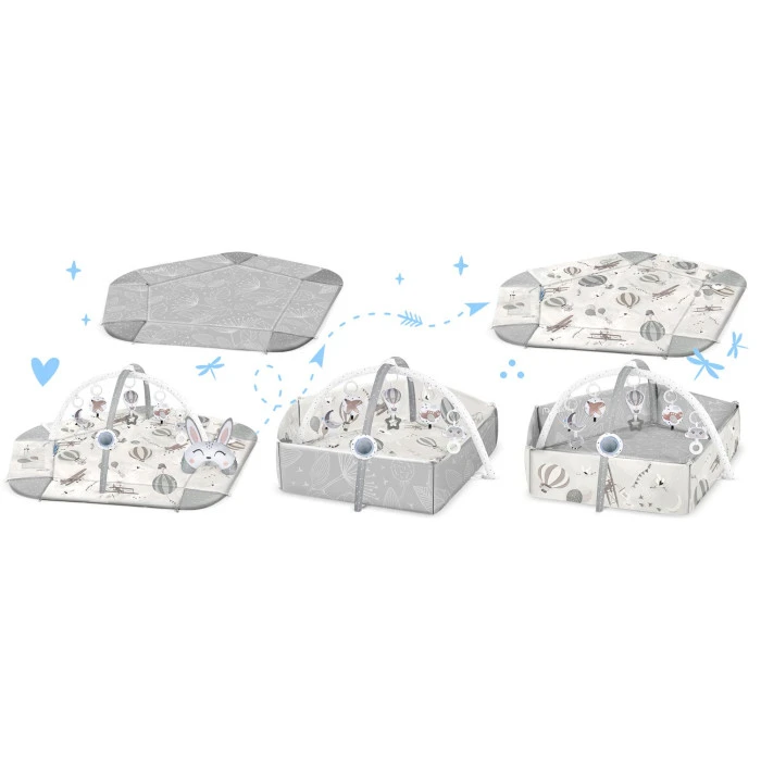 Развивающий коврик 100 х 100 см. Воздушные шары Nukido