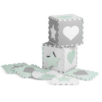 Коврик-пазл Ricokids 151x151 см 16 шт. мятно-серый