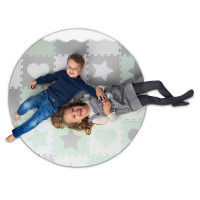 Коврик-пазл Ricokids 151x151 см 16 шт. мятно-серый