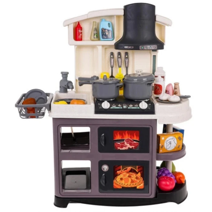 Детская кухня с функцией звука и воды 52 эл. Серый