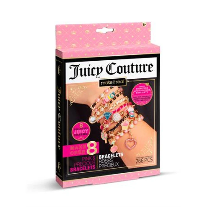 Набор для создания шарм-браслетов Make it Real Juicy Couture Розовый звездопад 266 эл. (MR4432)