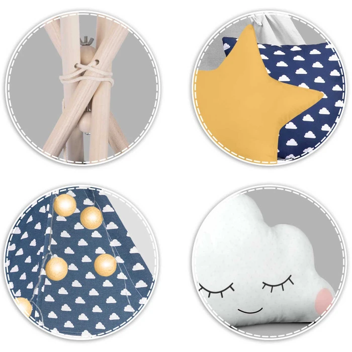 Вигвам детский с фонариками Nukido