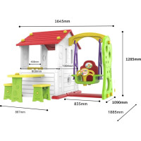 Садовый домик 3в1 для детей Красная крыша