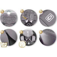 Автокрісло Nukido Prestige Line ISOFIX 0-36 кг, сіре