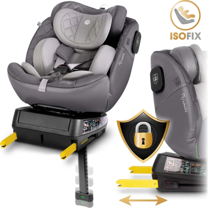 Автокрісло Nukido Prestige Line ISOFIX 0-36 кг, сіре
