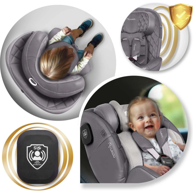 Автокресло Nukido Prestige Line ISOFIX 0-36 кг, серое