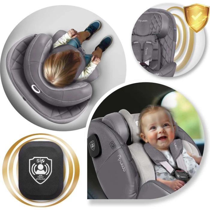 Автокрісло Nukido Prestige Line ISOFIX 0-36 кг, сіре