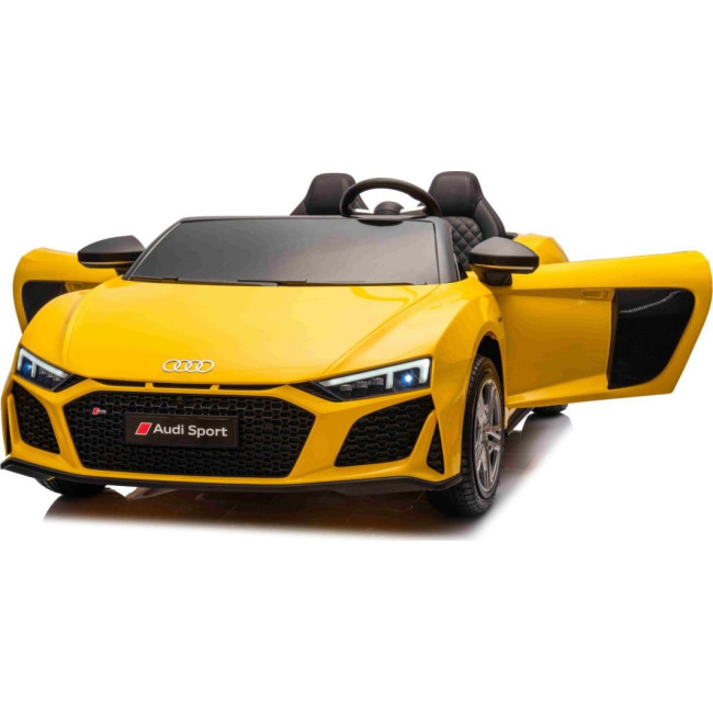 Детская аккумуляторная машинка Audi Spyder R8 LIFT Желтая