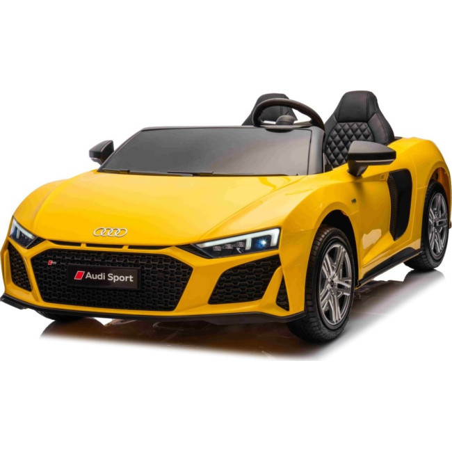 Детская аккумуляторная машинка Audi Spyder R8 LIFT Желтая