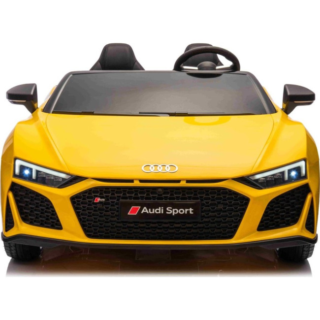 Детская аккумуляторная машинка Audi Spyder R8 LIFT Желтая