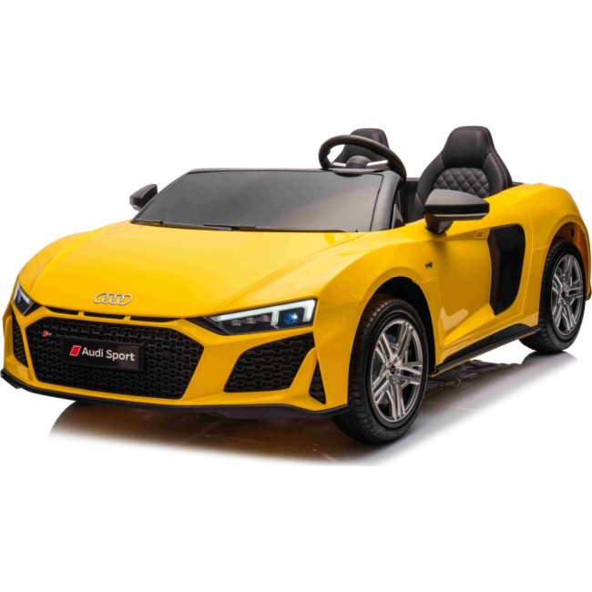 Детская аккумуляторная машинка Audi Spyder R8 LIFT Желтая