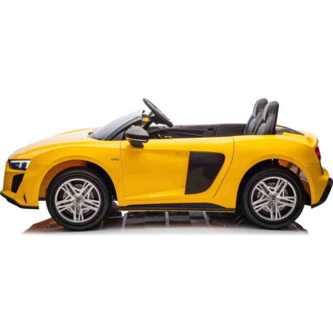 Детская аккумуляторная машинка Audi Spyder R8 LIFT Желтая