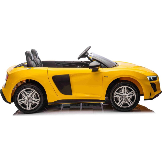 Детская аккумуляторная машинка Audi Spyder R8 LIFT Желтая