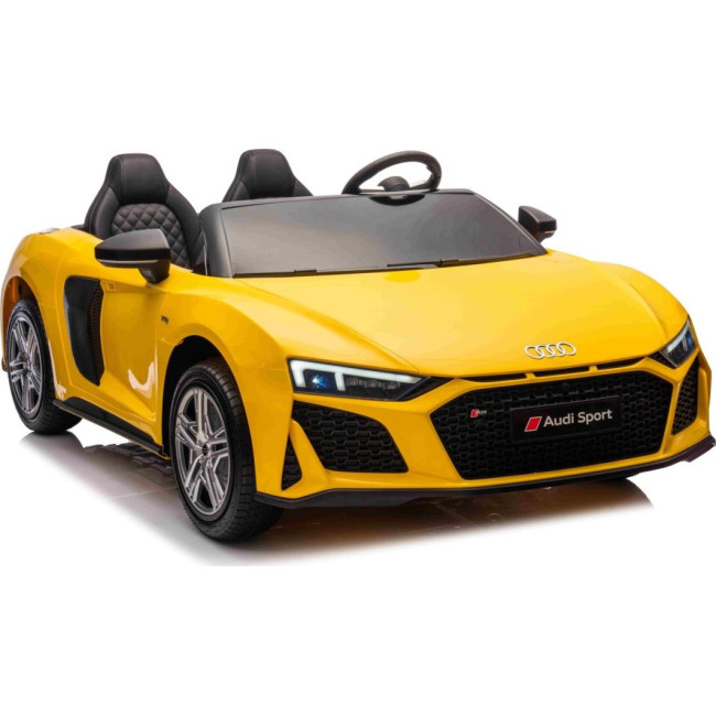 Детская аккумуляторная машинка Audi Spyder R8 LIFT Желтая
