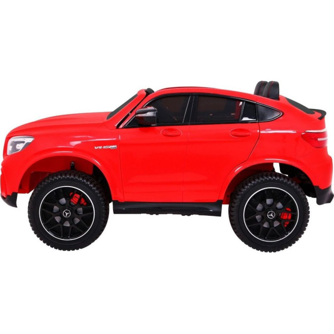 Детская аккумуляторная машинка Mercedes GLC 63S Красная