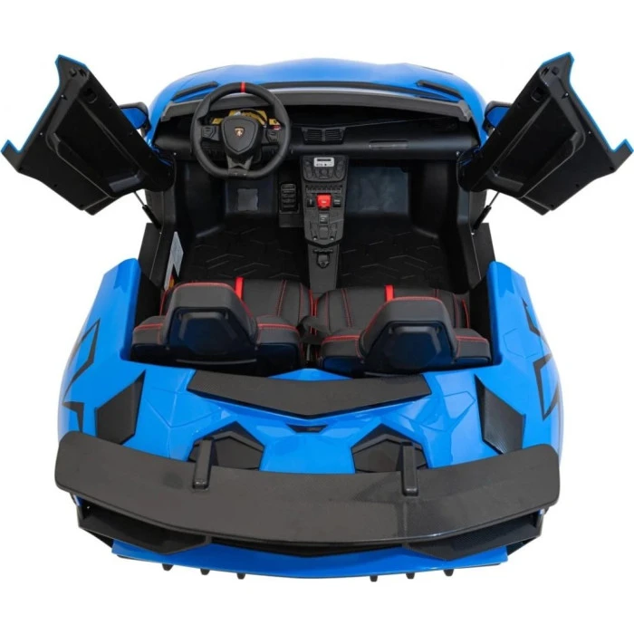 Детская аккумуляторная машинка Lamborghini Aventador SV Синяя