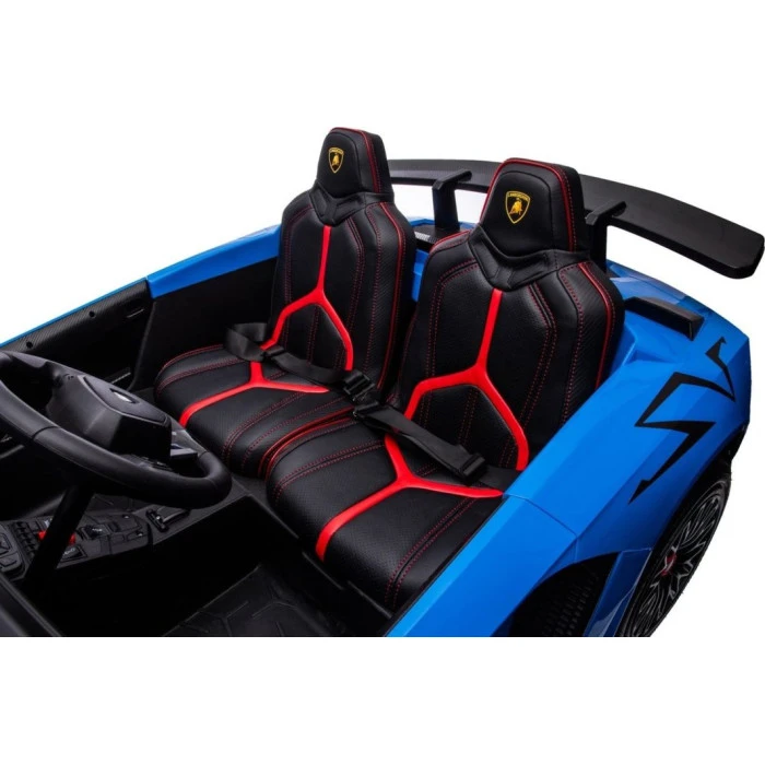 Детская аккумуляторная машинка Lamborghini Aventador SV Синяя