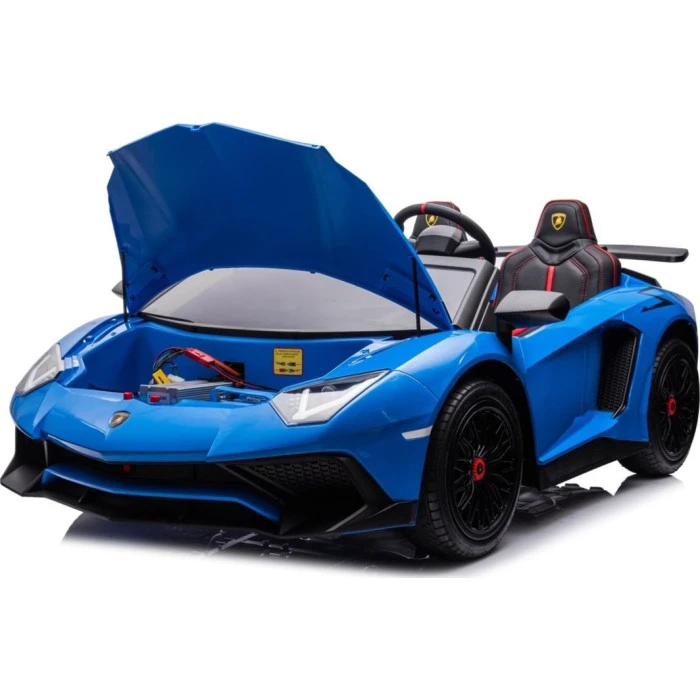 Детская аккумуляторная машинка Lamborghini Aventador SV Синяя