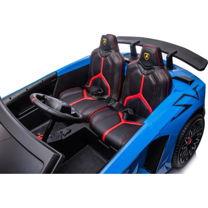 Детская аккумуляторная машинка Lamborghini Aventador SV Синяя