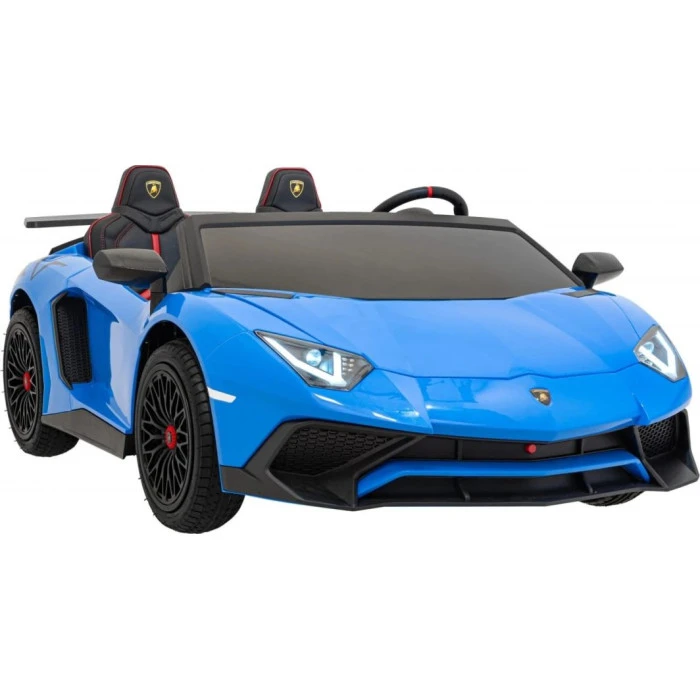Детская аккумуляторная машинка Lamborghini Aventador SV Синяя