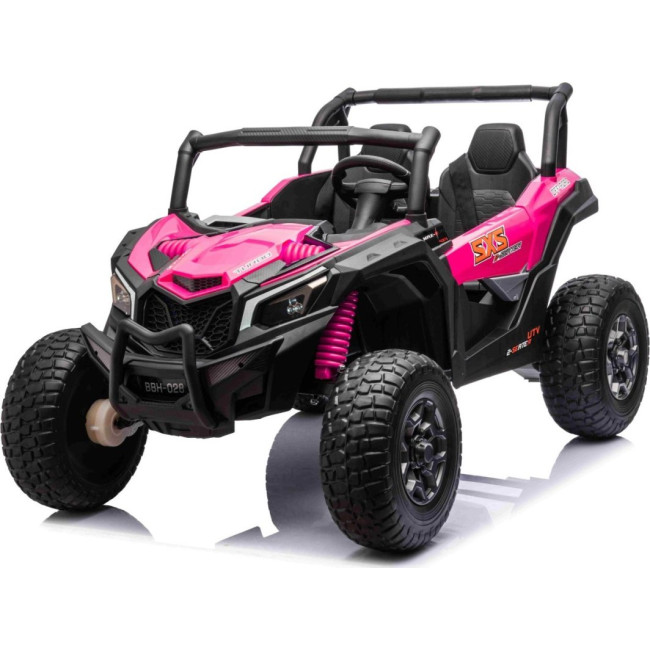 Детская аккумуляторная машинка багги UTV X3 Off-Road розовая
